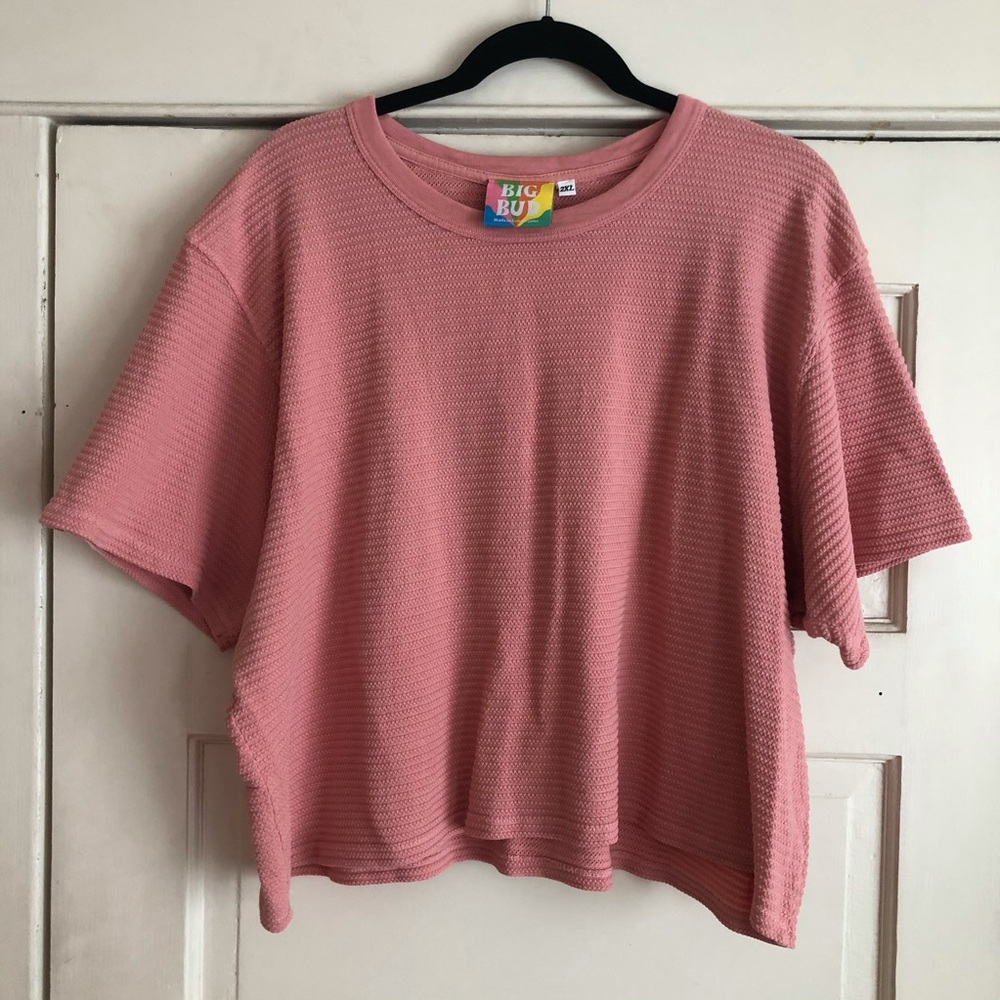 Big Bud Press - Cropped Tee in Flamingo Pink